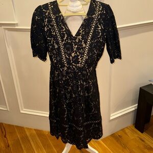 Navy laced dress size 8